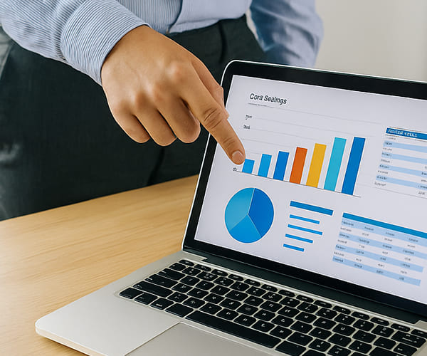 economia nas obras - engenheiro mostrando o resultado da economia